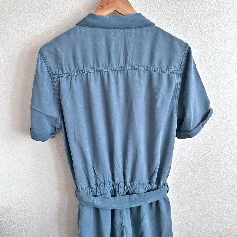 BDG x URBAN OUTFITTERS | Tori Blue Zipper Lyocell Utility Jumpsuit Belted | XXL - Picture 3 of 11